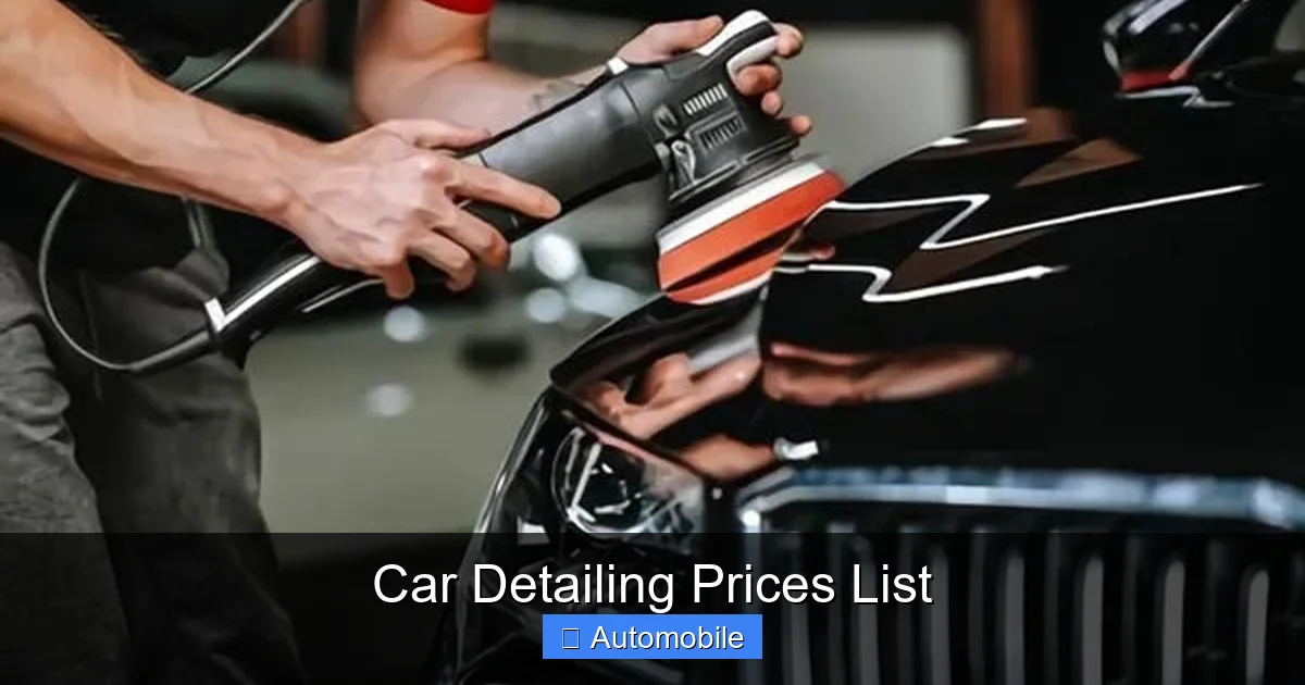 Car Detailing Prices List