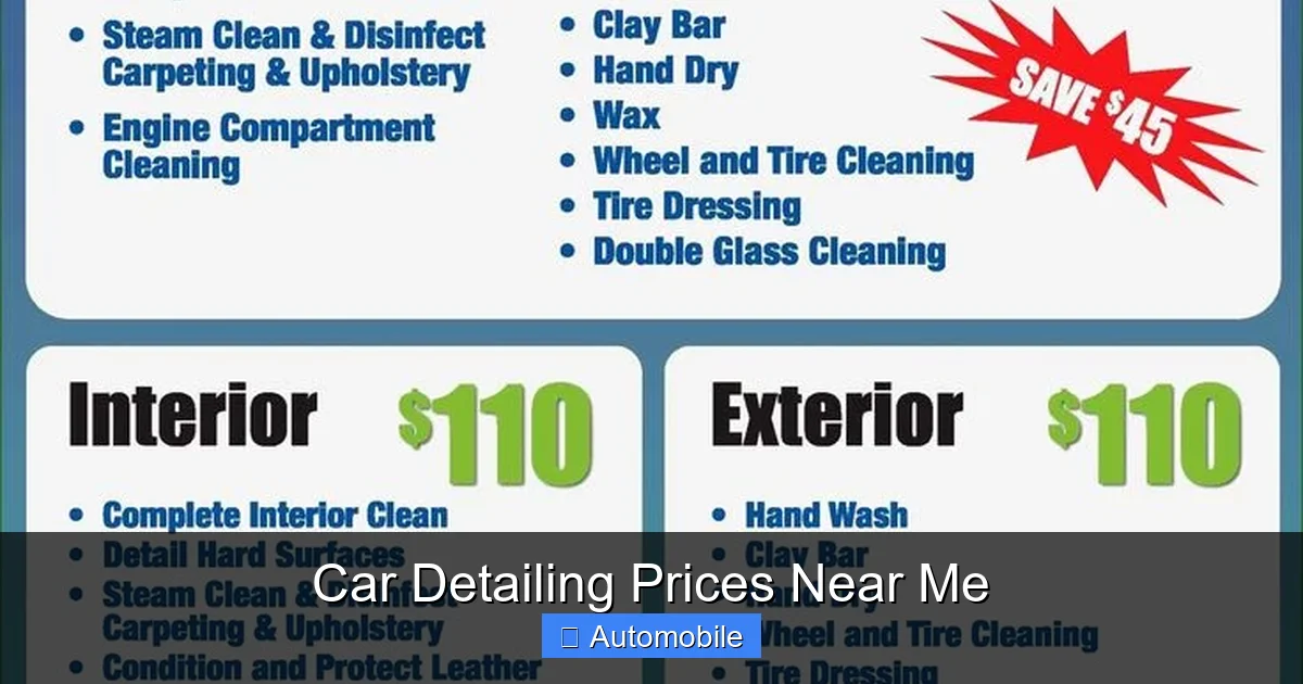 Car Detailing Prices Near Me