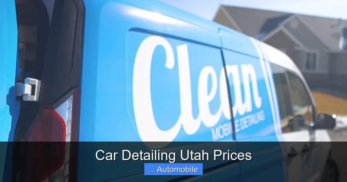 Car Detailing Utah Prices