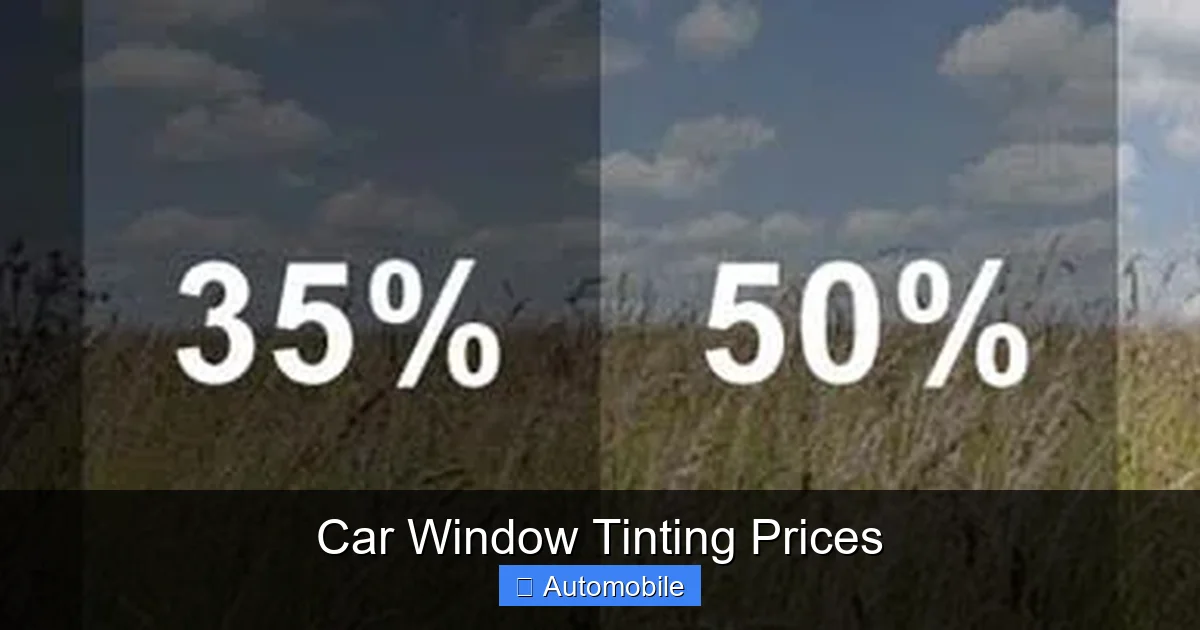Car Window Tinting Prices