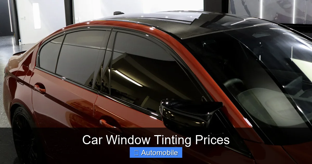 Car Window Tinting Prices