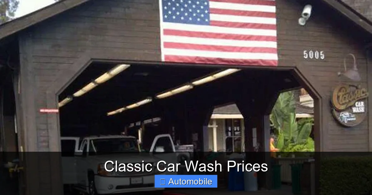 Classic Car Wash Prices