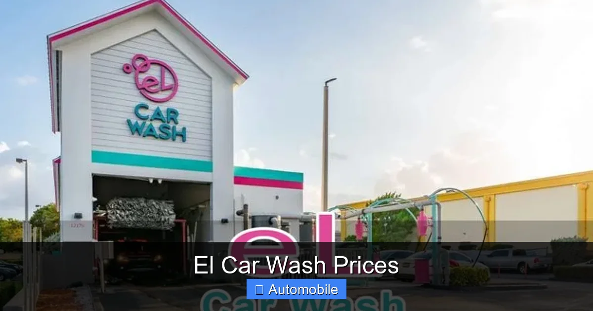 El Car Wash Prices