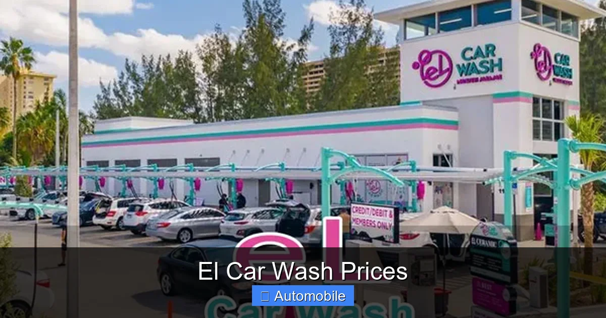 El Car Wash Prices