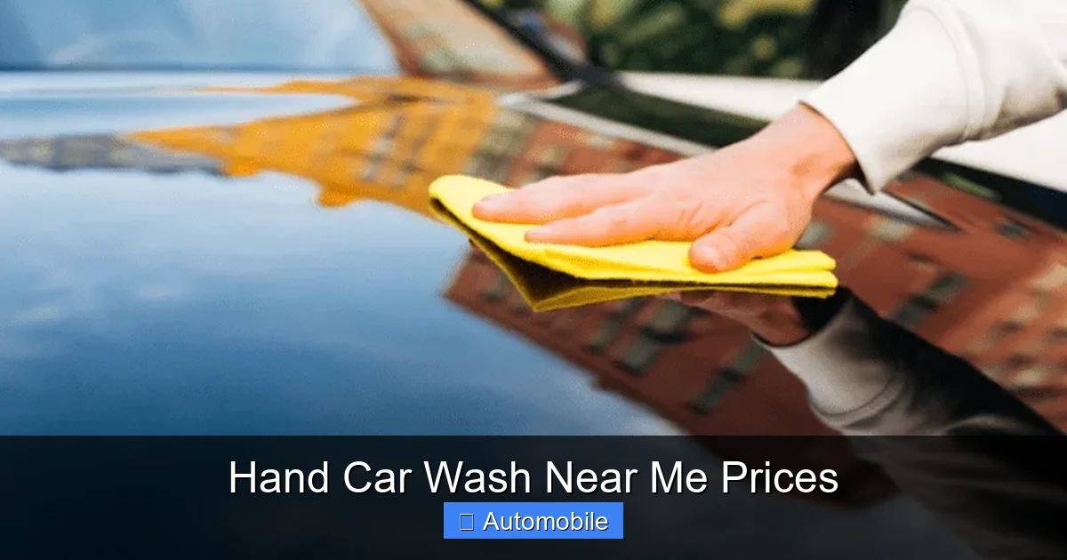 Hand Car Wash Near Me Prices