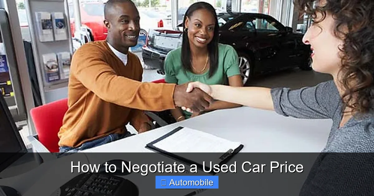 How to Negotiate a Used Car Price