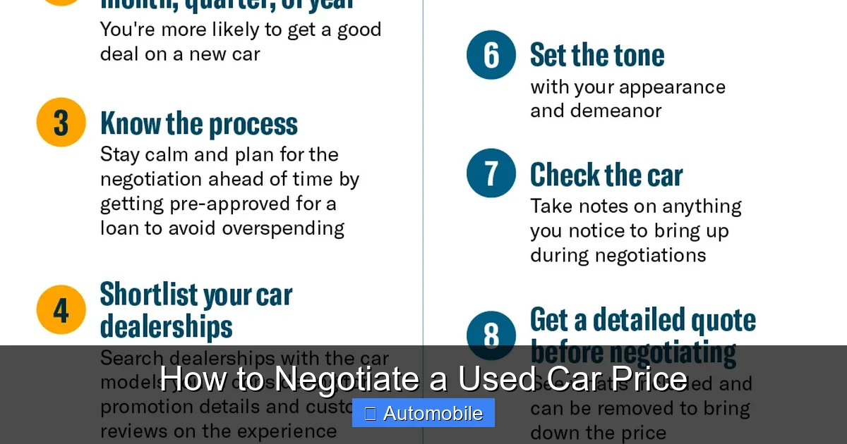 How to Negotiate a Used Car Price