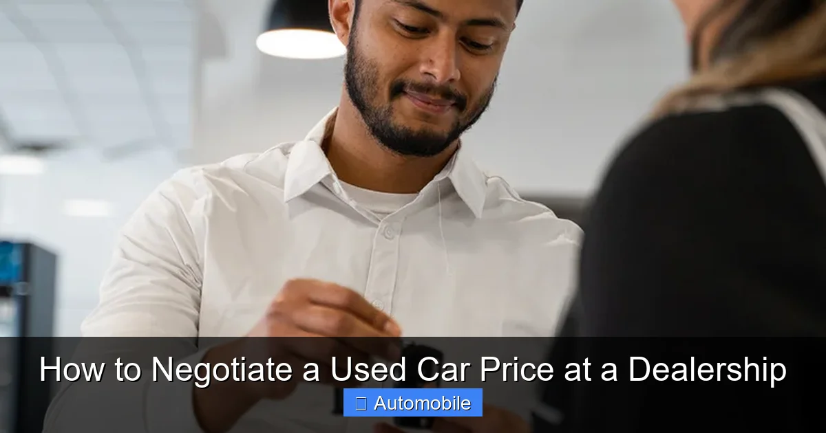 How to Negotiate a Used Car Price at a Dealership