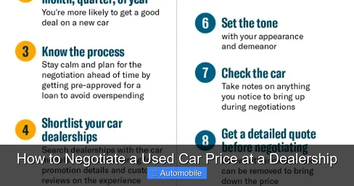 How to Negotiate a Used Car Price at a Dealership