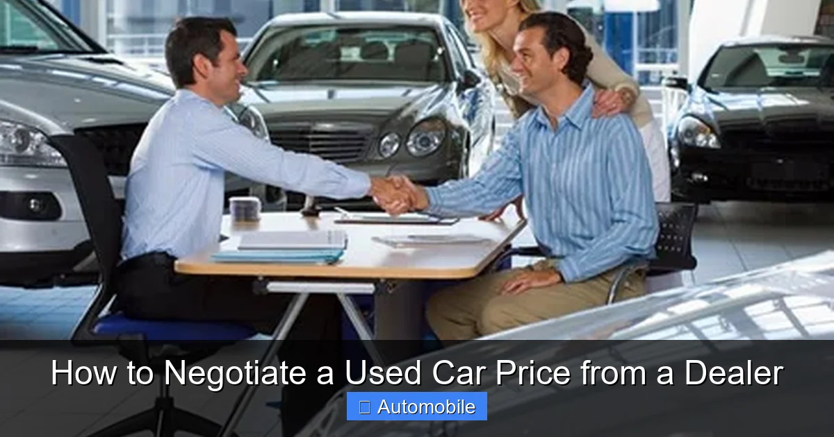 How to Negotiate a Used Car Price from a Dealer