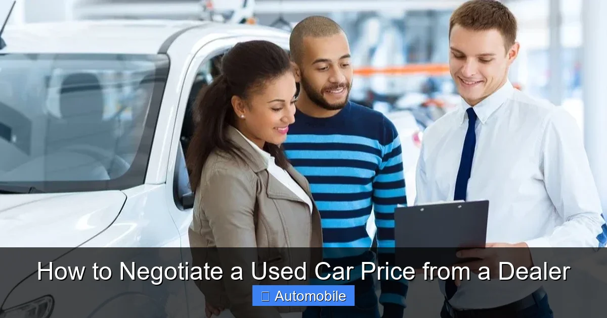 How to Negotiate a Used Car Price from a Dealer