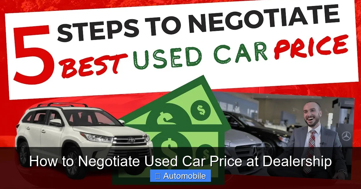 How to Negotiate Used Car Price at Dealership