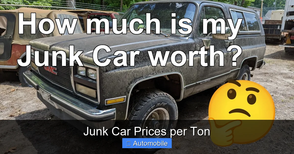 Junk Car Prices per Ton