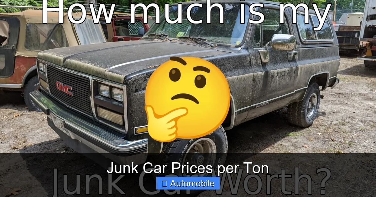 Junk Car Prices per Ton