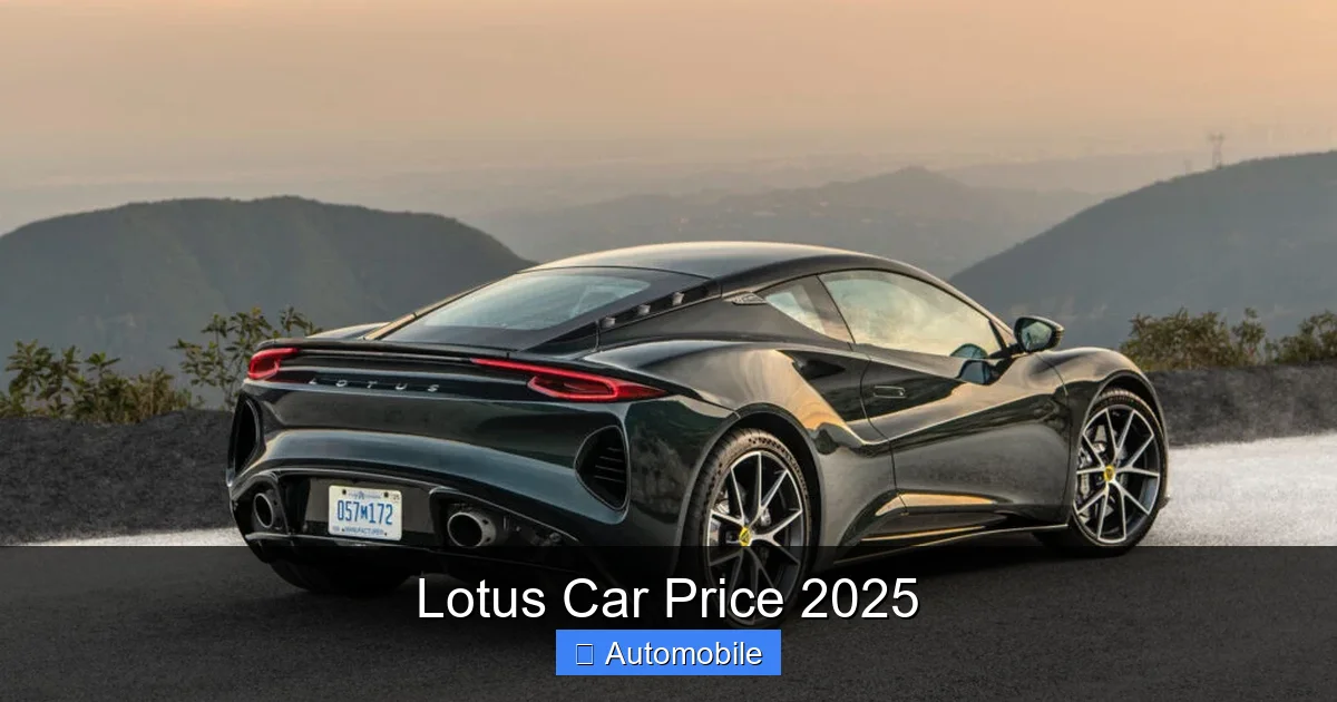 Lotus Car Price 2025