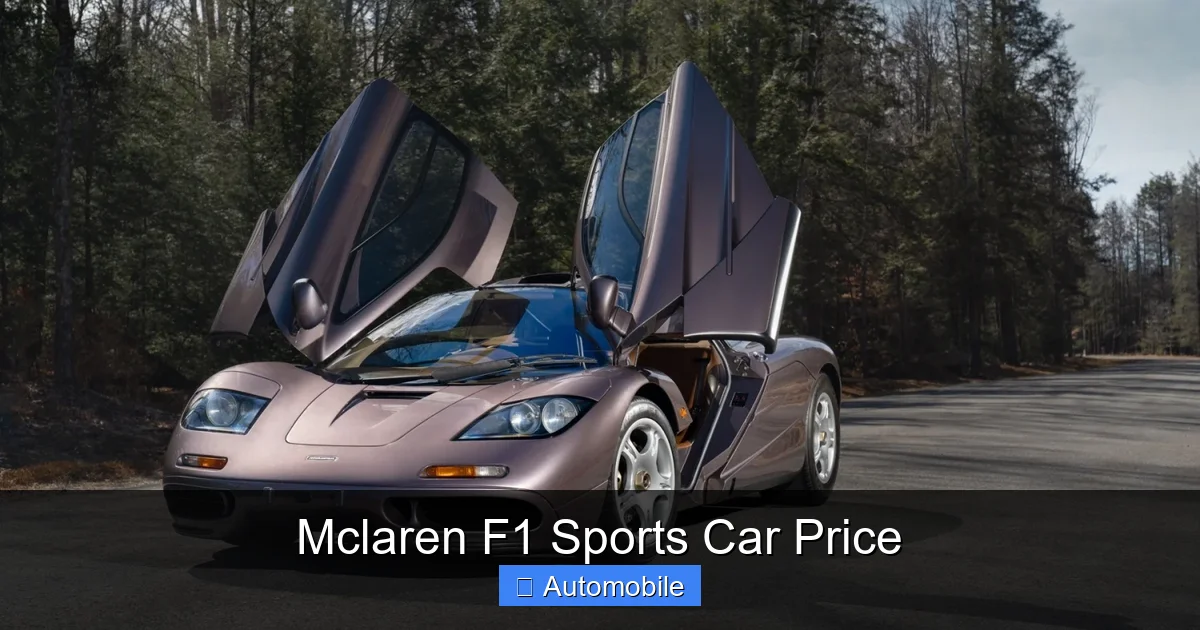 Mclaren F1 Sports Car Price