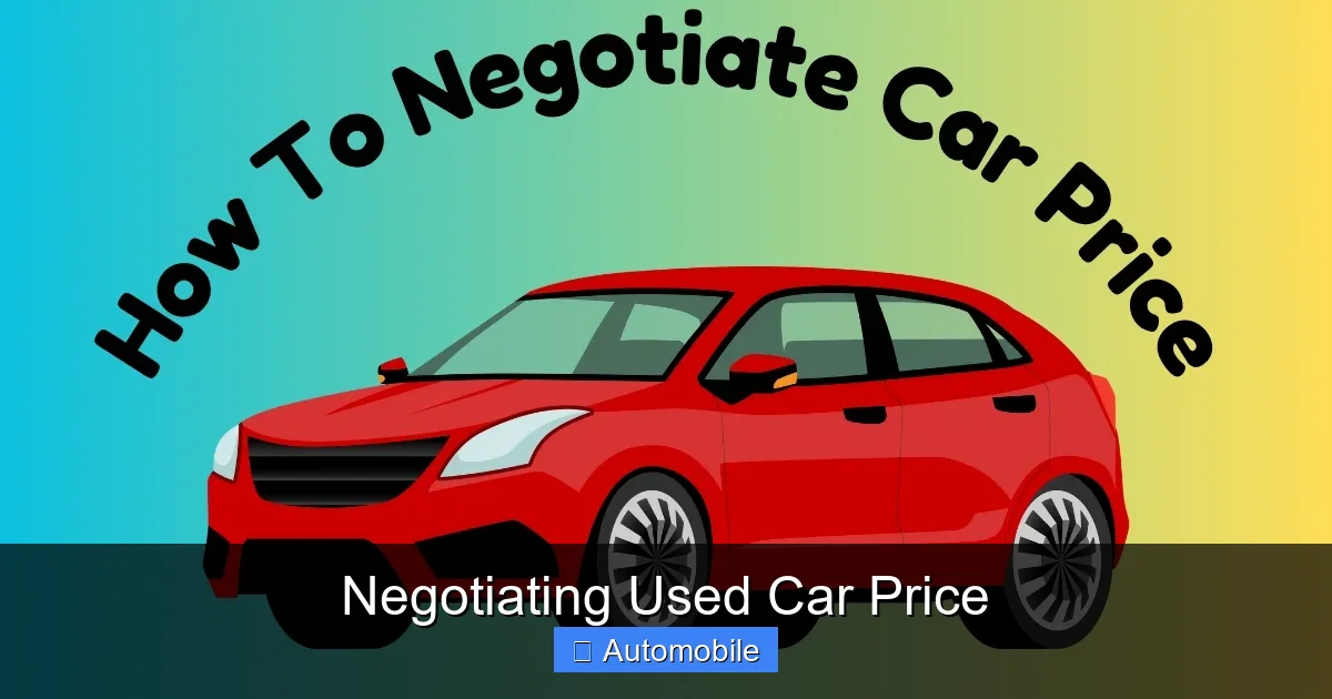 Negotiating Used Car Price