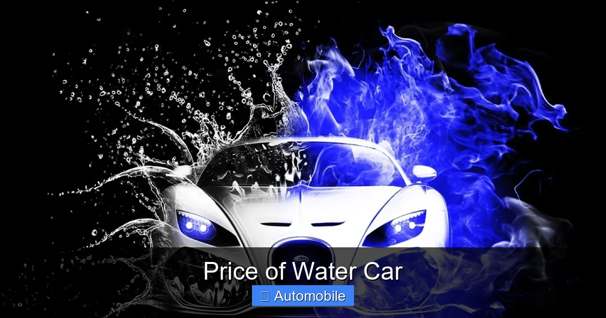 Price of Water Car