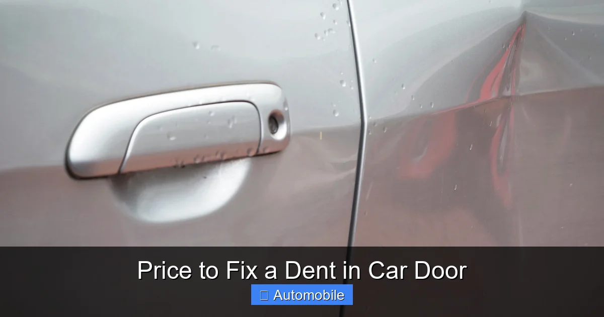 Price to Fix a Dent in Car Door
