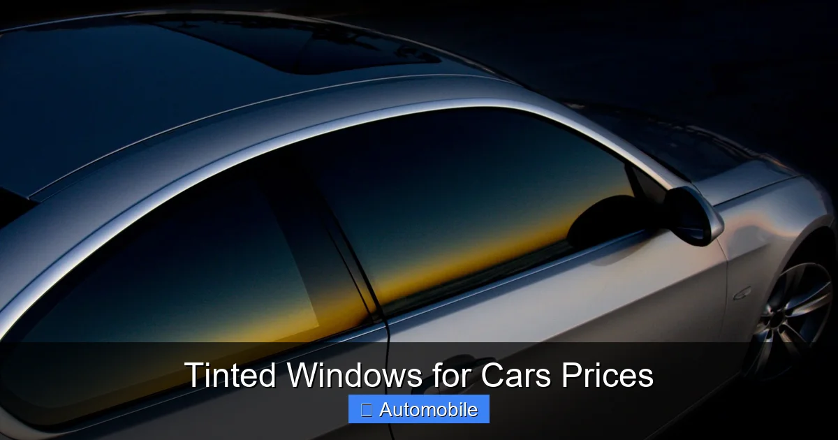 Tinted Windows for Cars Prices