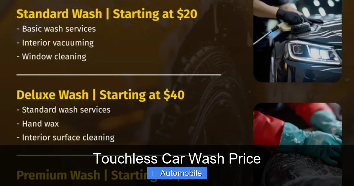 Touchless Car Wash Price