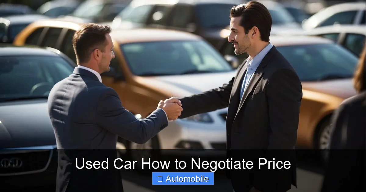 Used Car How to Negotiate Price