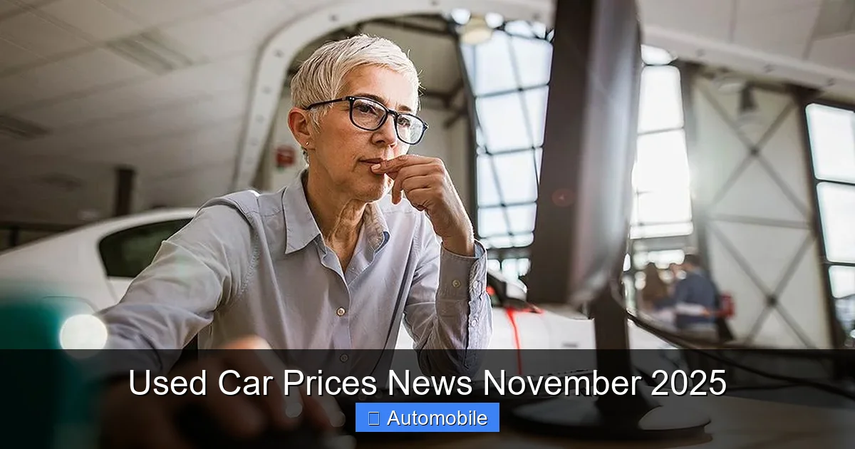 Used Car Prices News November 2025