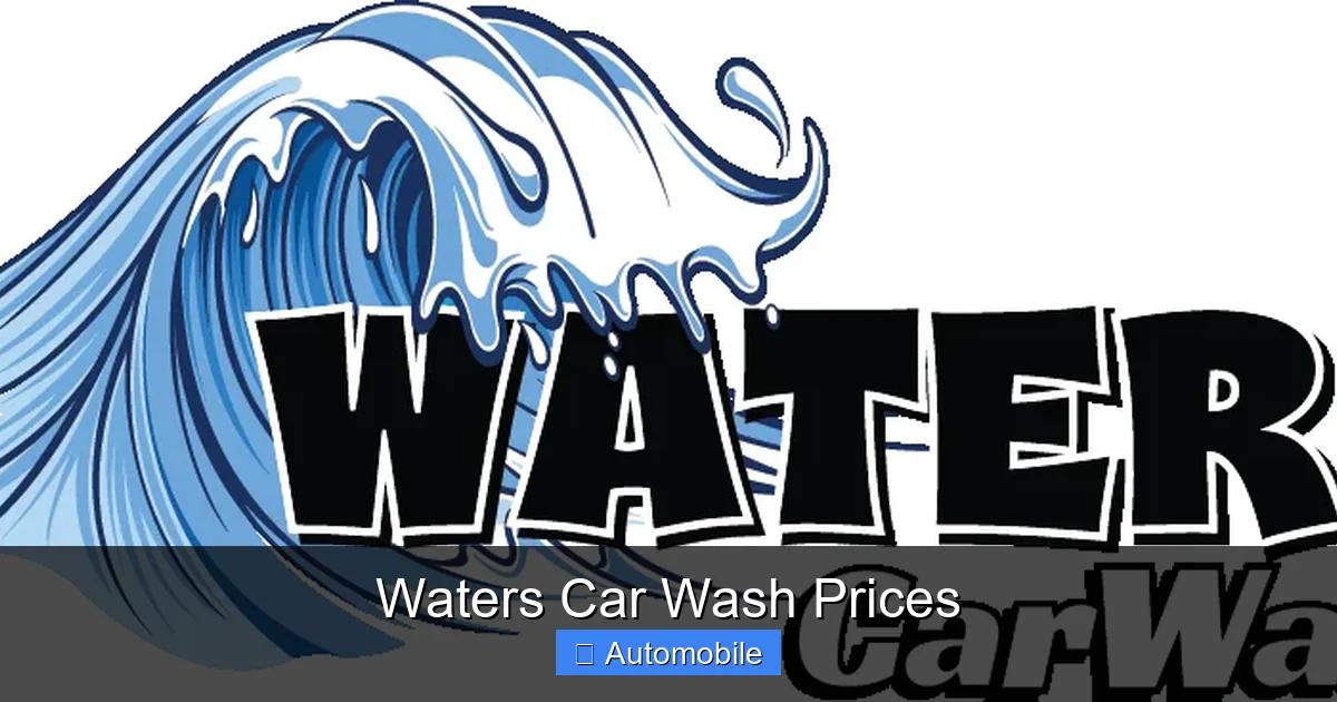 Waters Car Wash Prices