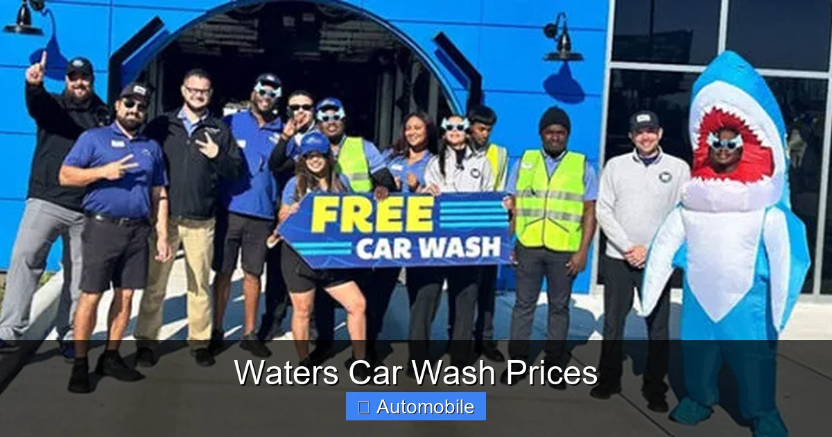 Waters Car Wash Prices