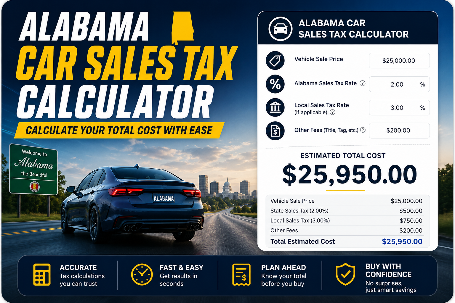 alabama car sales tax calculator