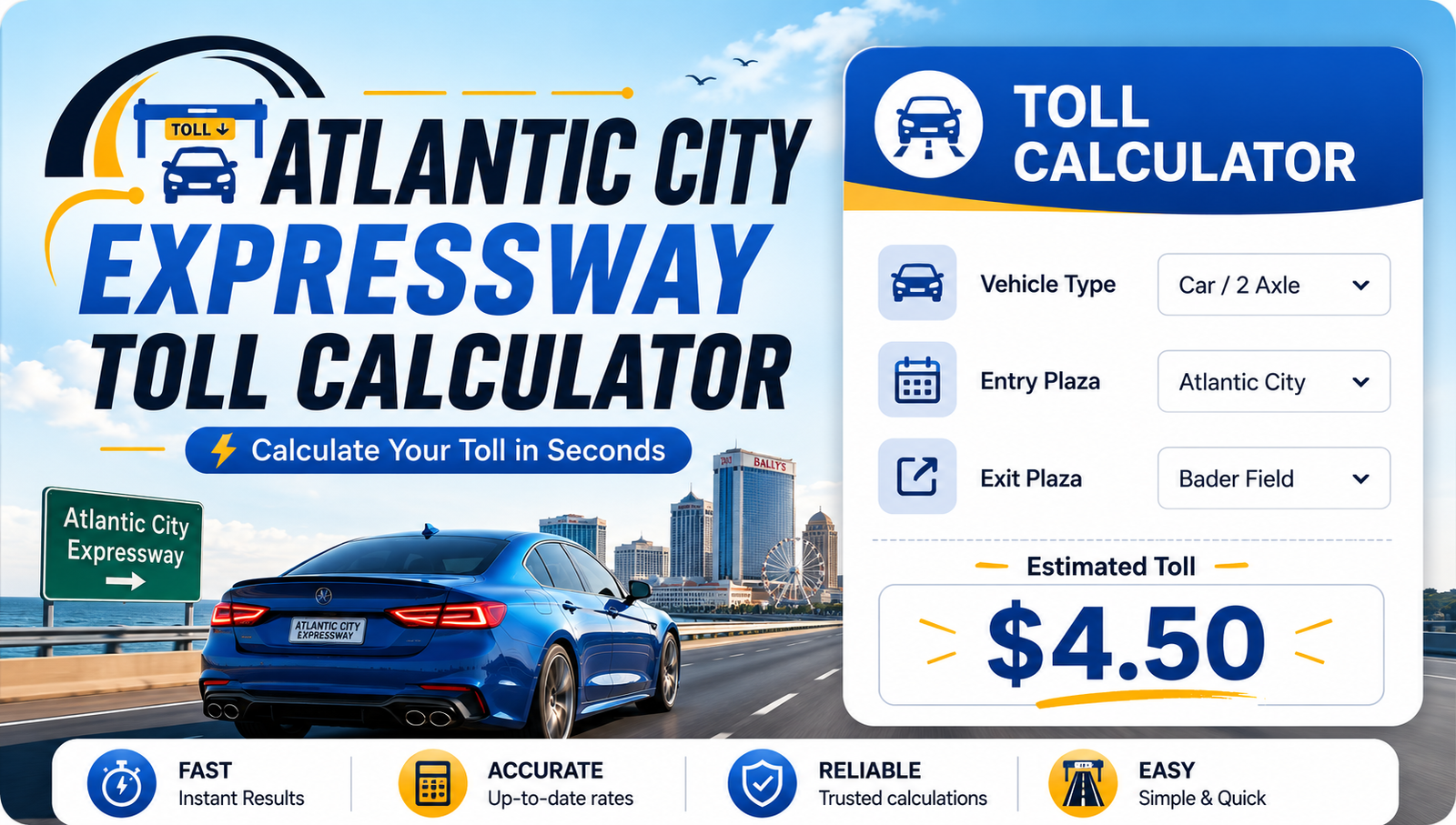 atlantic city expressway toll calculator