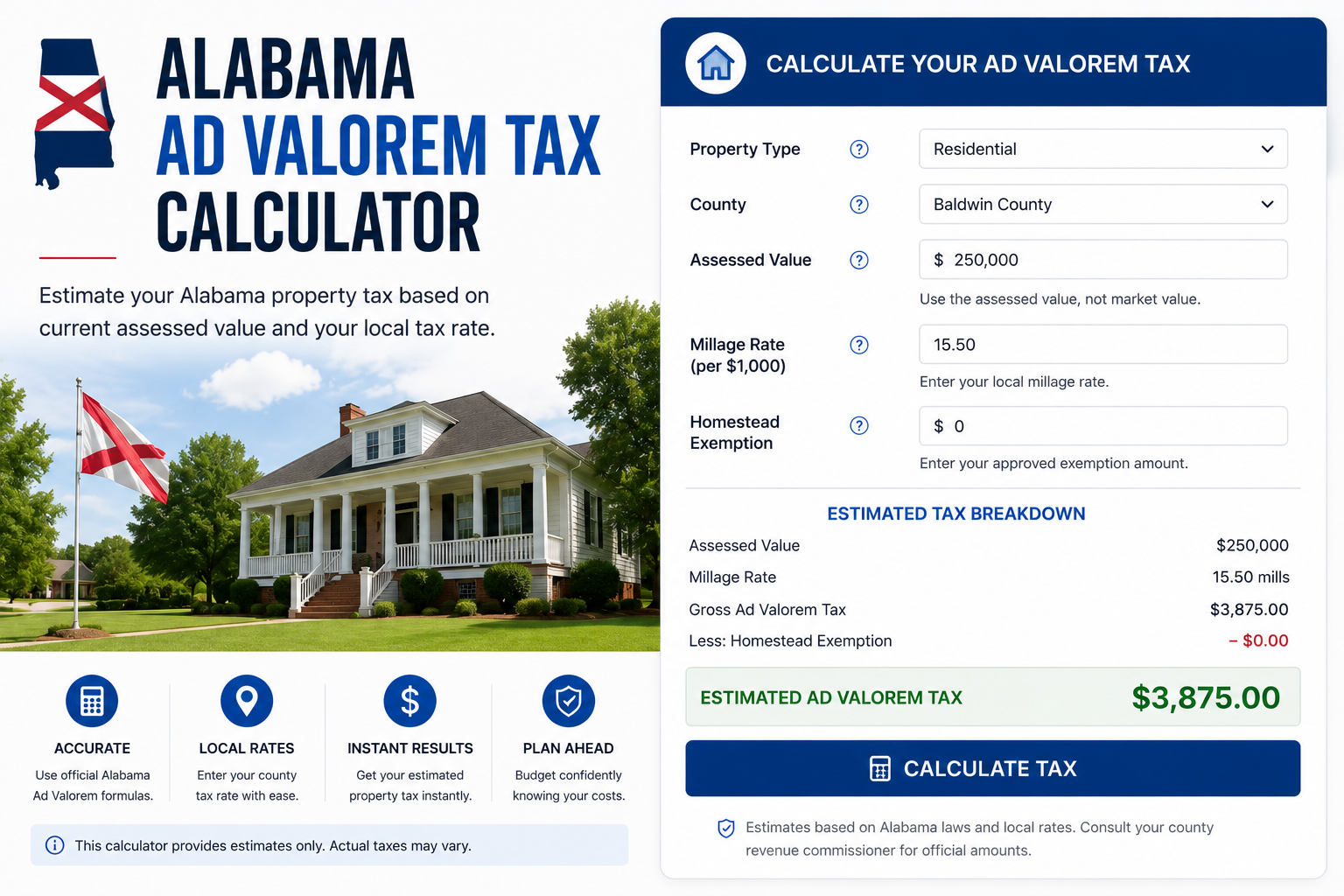 alabama ad valorem tax calculator