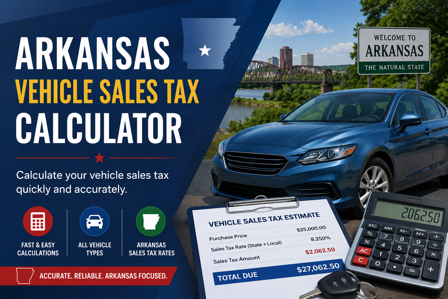 Arkansas Vehicle Sales Tax Calculator