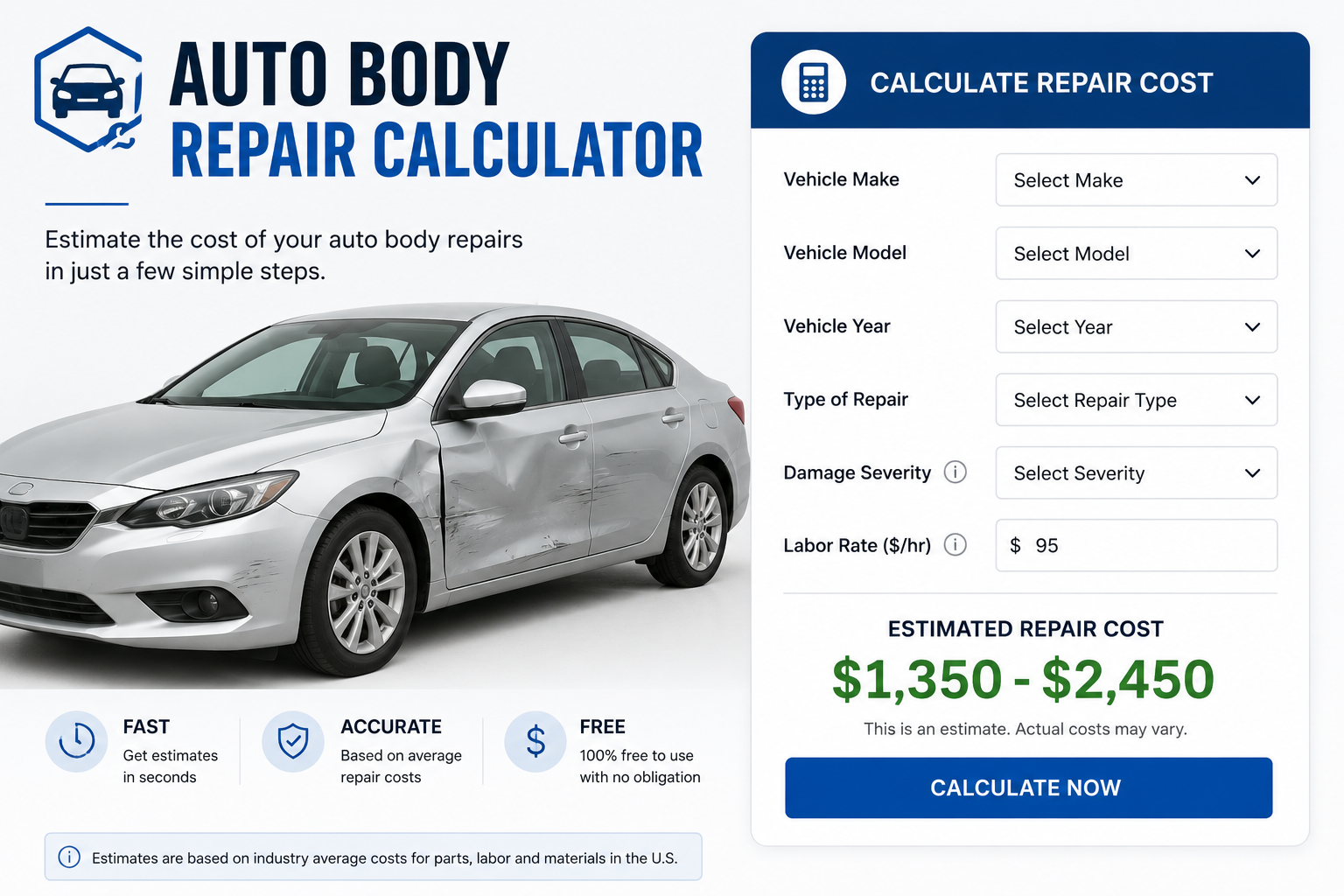 auto body repair calculator